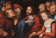 CRANACH, Lucas the Elder Christ and the Adulteress fgh oil painting picture wholesale